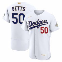 Mookie Betts Los Angeles Dodgers 2026 Gold Collection Authentic Jersey White