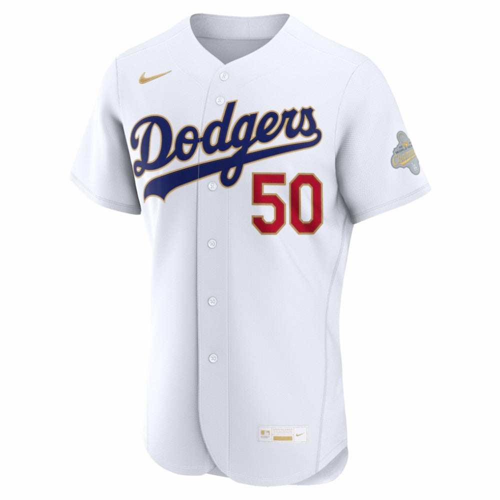 Mookie Betts Los Angeles Dodgers 2026 Gold Collection Authentic Jersey White