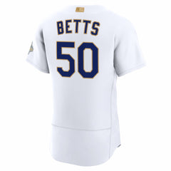 Mookie Betts Los Angeles Dodgers 2026 Gold Collection Authentic Jersey White