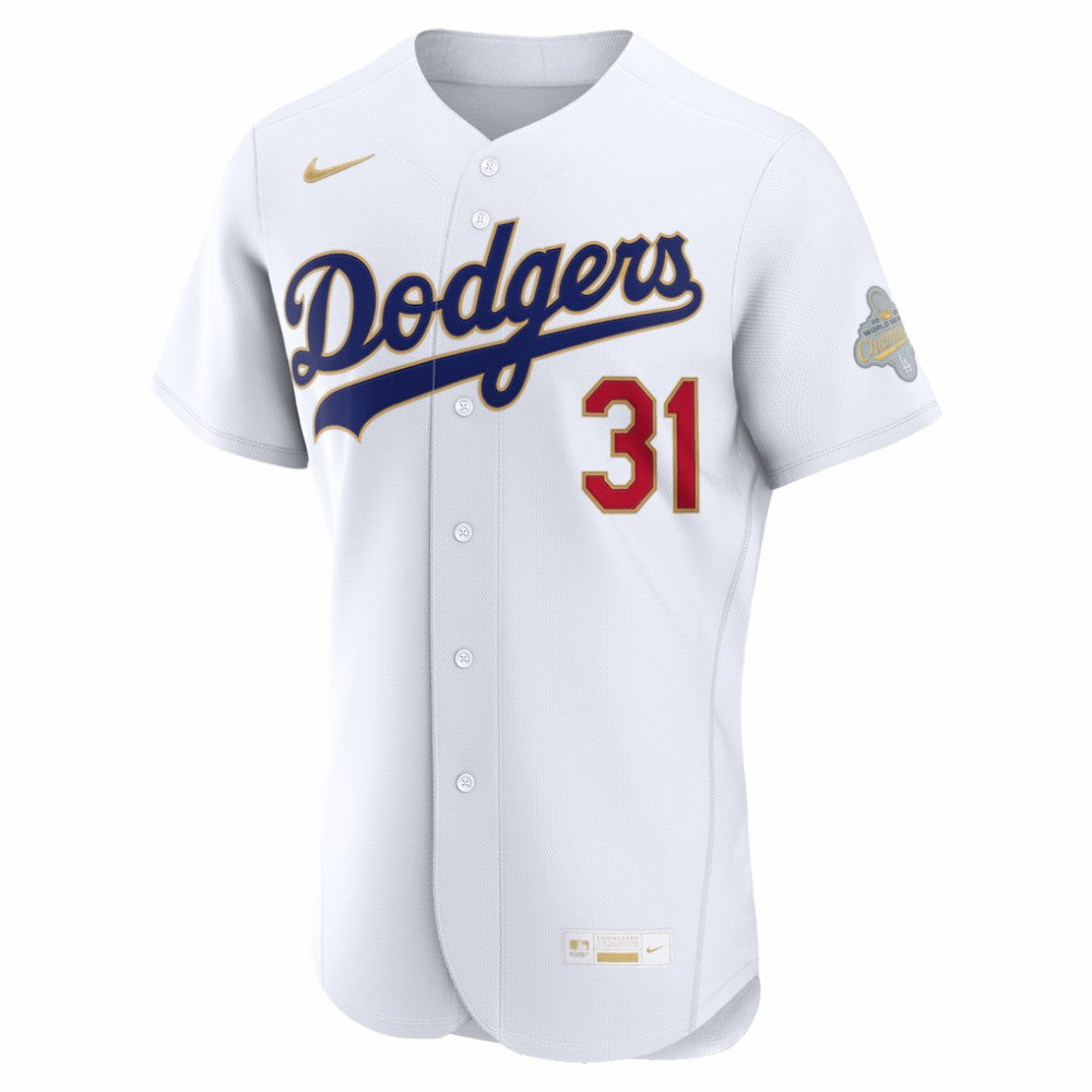 Tyler Glasnow Los Angeles Dodgers 2026 Gold Collection Authentic Jersey White