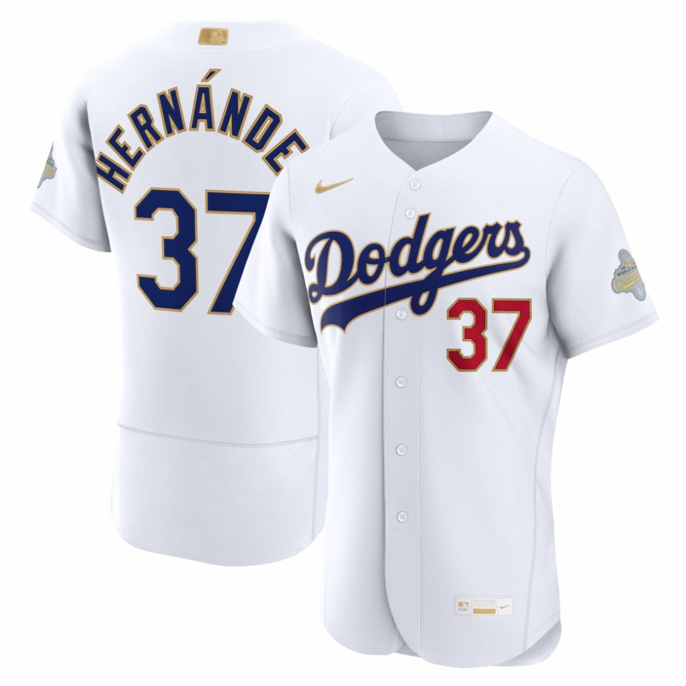 Teoscar Hernández Los Angeles Dodgers 2026 Gold Collection Authentic Jersey White