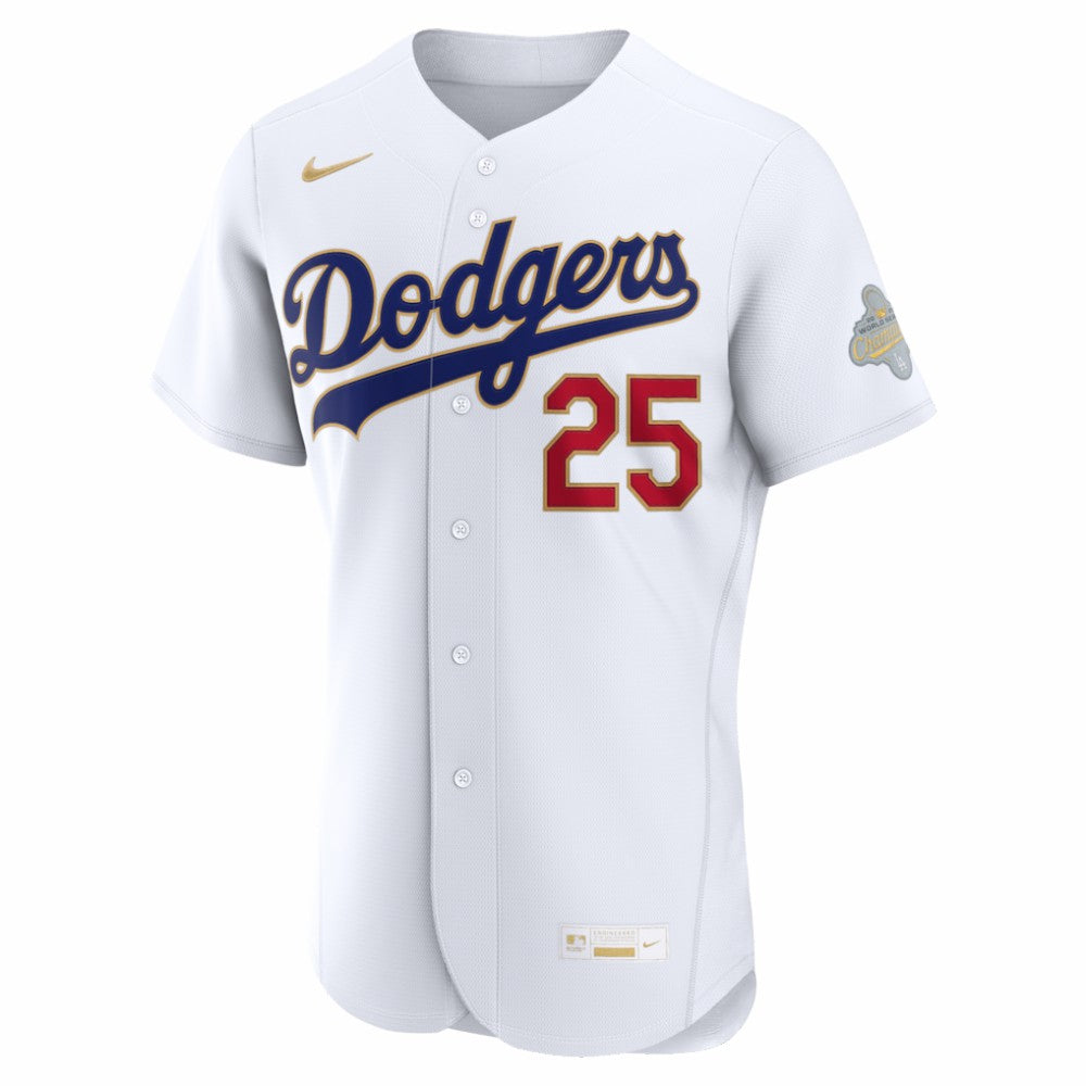 Tommy Edman Los Angeles Dodgers 2026 Gold Collection Authentic Jersey White
