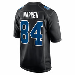 Tyler Warren Indianapolis Colts Fashion Game Jersey - Carbon Black discount