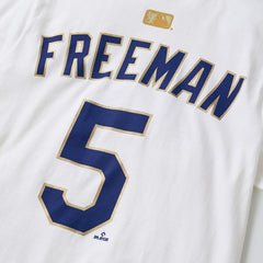 Freddie Freeman Los Angeles Dodgers 2026 Gold Collection Name & Number T-Shirt White