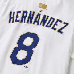 Enrique Hernández Los Angeles Dodgers 2026 Gold Collection Name & Number T-Shirt White