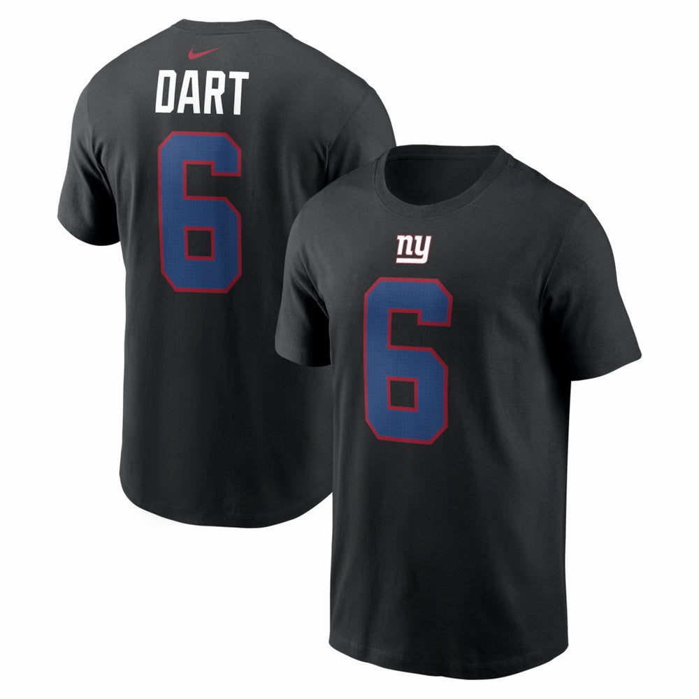 Jaxson Dart New York Giants Name & Number T-Shirt - Black discount