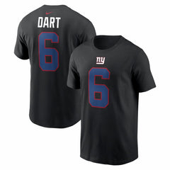 Jaxson Dart New York Giants Name & Number T-Shirt - Black discount