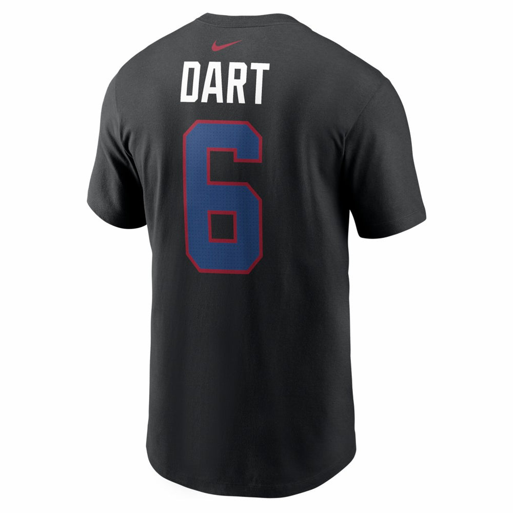 Jaxson Dart New York Giants Name & Number T-Shirt - Black discount