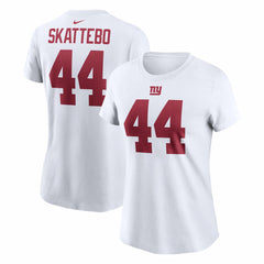 Cam Skattebo New York Giants Women's Name & Number T-Shirt - White outlet