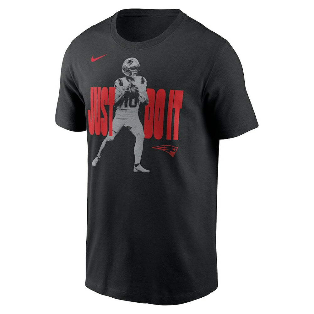 Drake Maye New England Patriots Just Do It T-Shirt - Black for sale