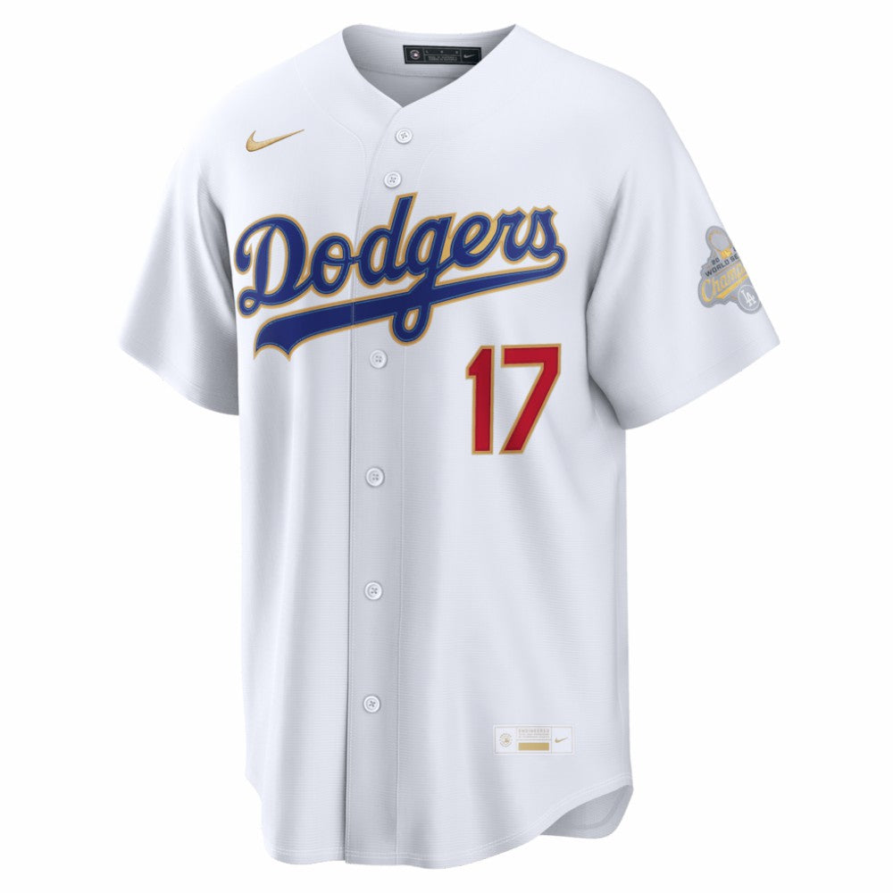 Shohei Ohtani Los Angeles Dodgers 2026 Gold Collection Kanji Stadium Jersey White