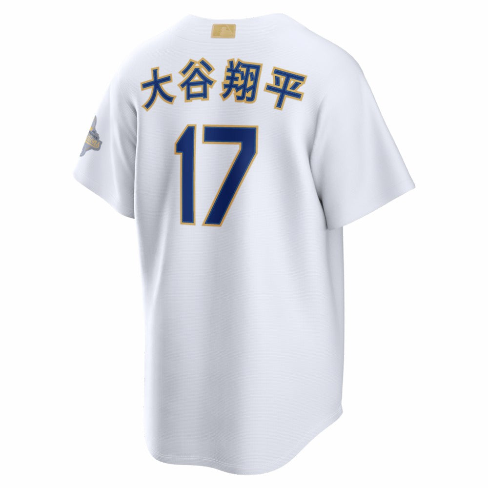 Shohei Ohtani Los Angeles Dodgers 2026 Gold Collection Kanji Stadium Jersey White