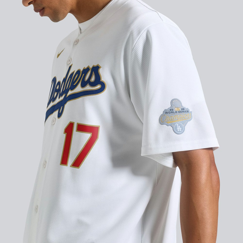 Shohei Ohtani Los Angeles Dodgers 2026 Gold Collection Kanji Stadium Jersey White