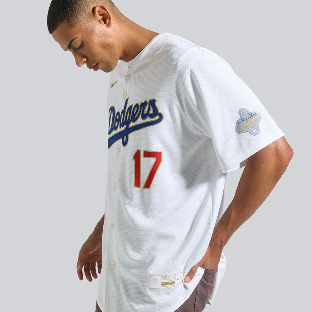 Shohei Ohtani Los Angeles Dodgers 2026 Gold Collection Kanji Stadium Jersey White