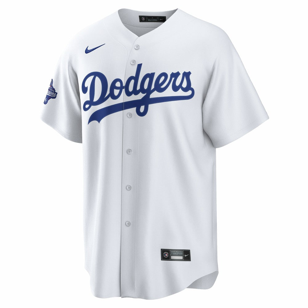 Clayton Kershaw Los Angeles Dodgers Home 2025 World Series Champions Replica Jersey White