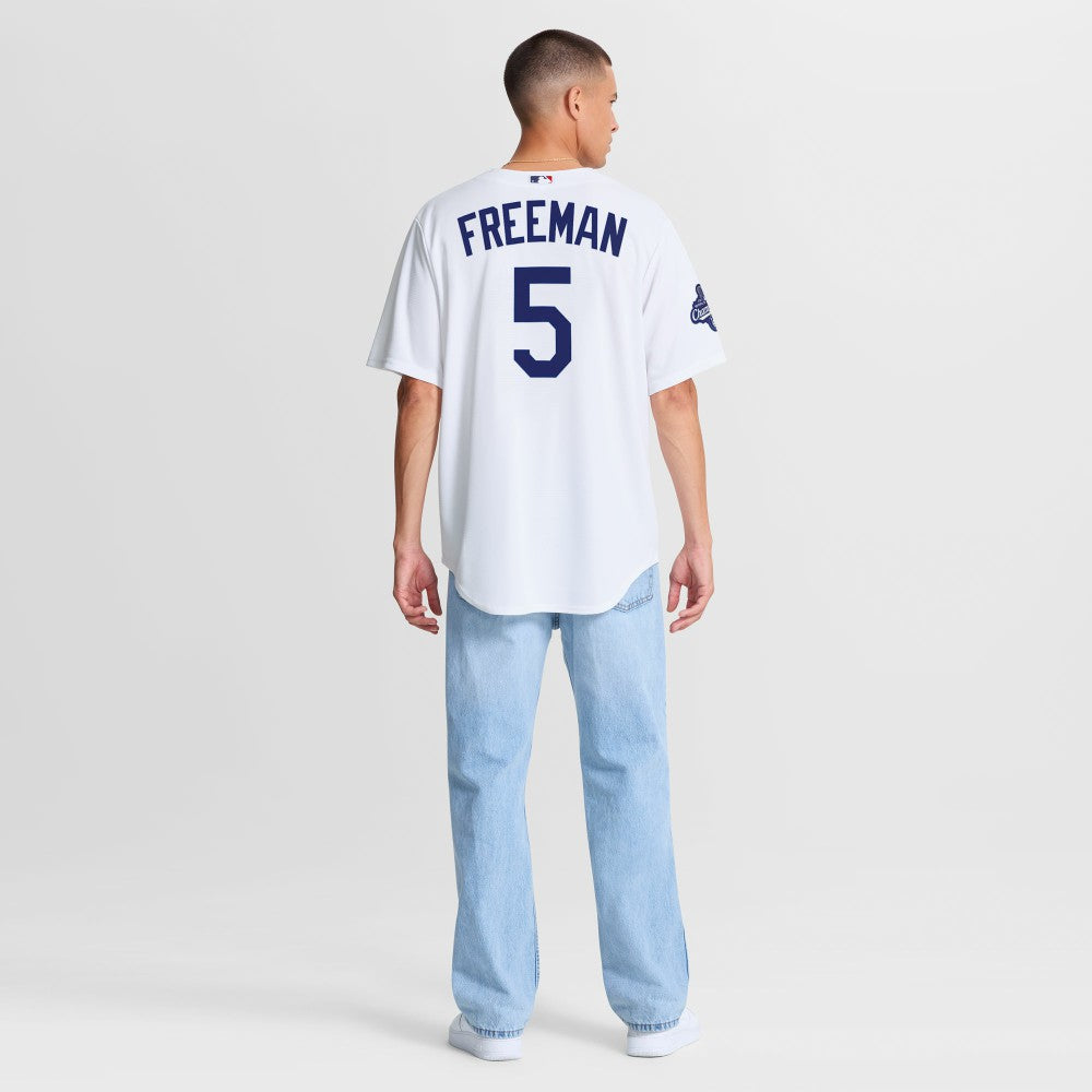 Freddie Freeman Los Angeles Dodgers Home 2025 World Series Champions Replica Jersey White