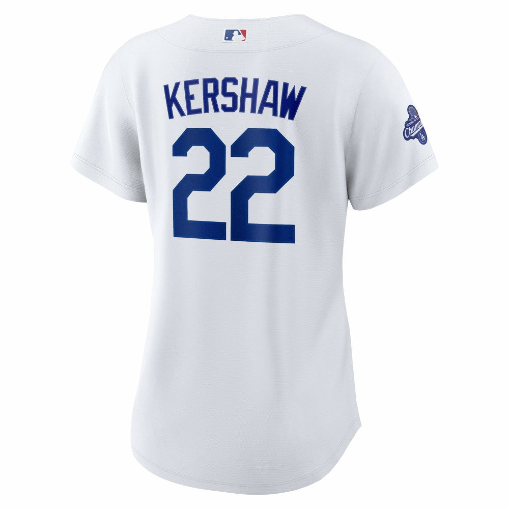 Clayton Kershaw Los Angeles Dodgers Women's Home 2025 World Series Champions Replica Jersey White