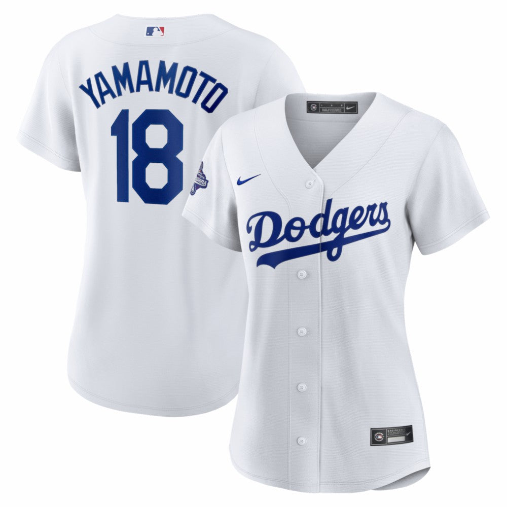 Yoshinobu Yamamoto Los Angeles Dodgers Women's 2025 World Series Champions Home Replica Jersey White