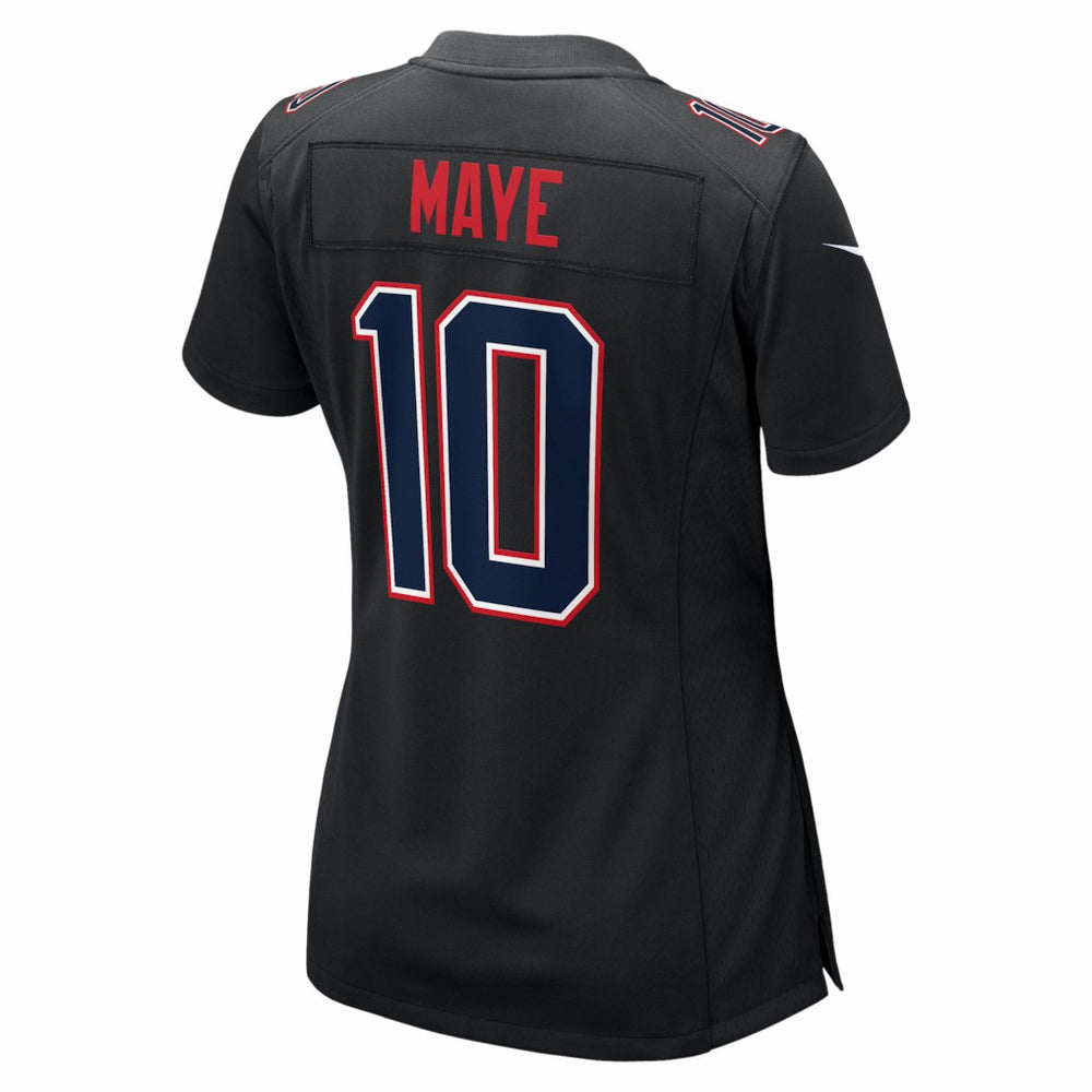 Drake Maye New England Patriots Women's Super Bowl LX Patch Carbon Fashion Game Jersey - Black outlet