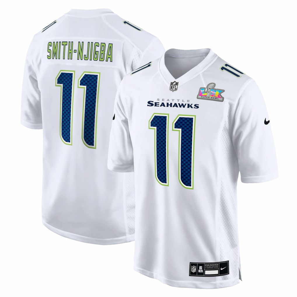 Jaxon Smith-Njigba Seattle Seahawks Super Bowl LX Patch Tundra Fashion Game Jersey - White online