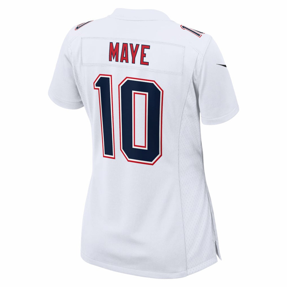 Drake Maye New England Patriots Women's Super Bowl LX Patch Tundra Fashion Game Jersey - White for sale