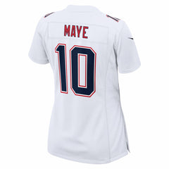 Drake Maye New England Patriots Women's Super Bowl LX Patch Tundra Fashion Game Jersey - White for sale