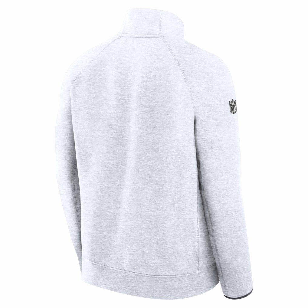 Drake Maye New England Patriots Super Bowl LX Opening Night Tech Fleece Half-Zip Sweatshirt - Gray cheap