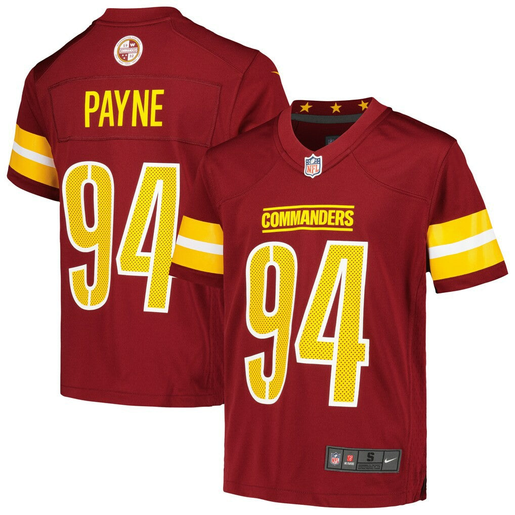 Daron Payne Washington Commanders Youth Game Jersey - Burgundy on sale