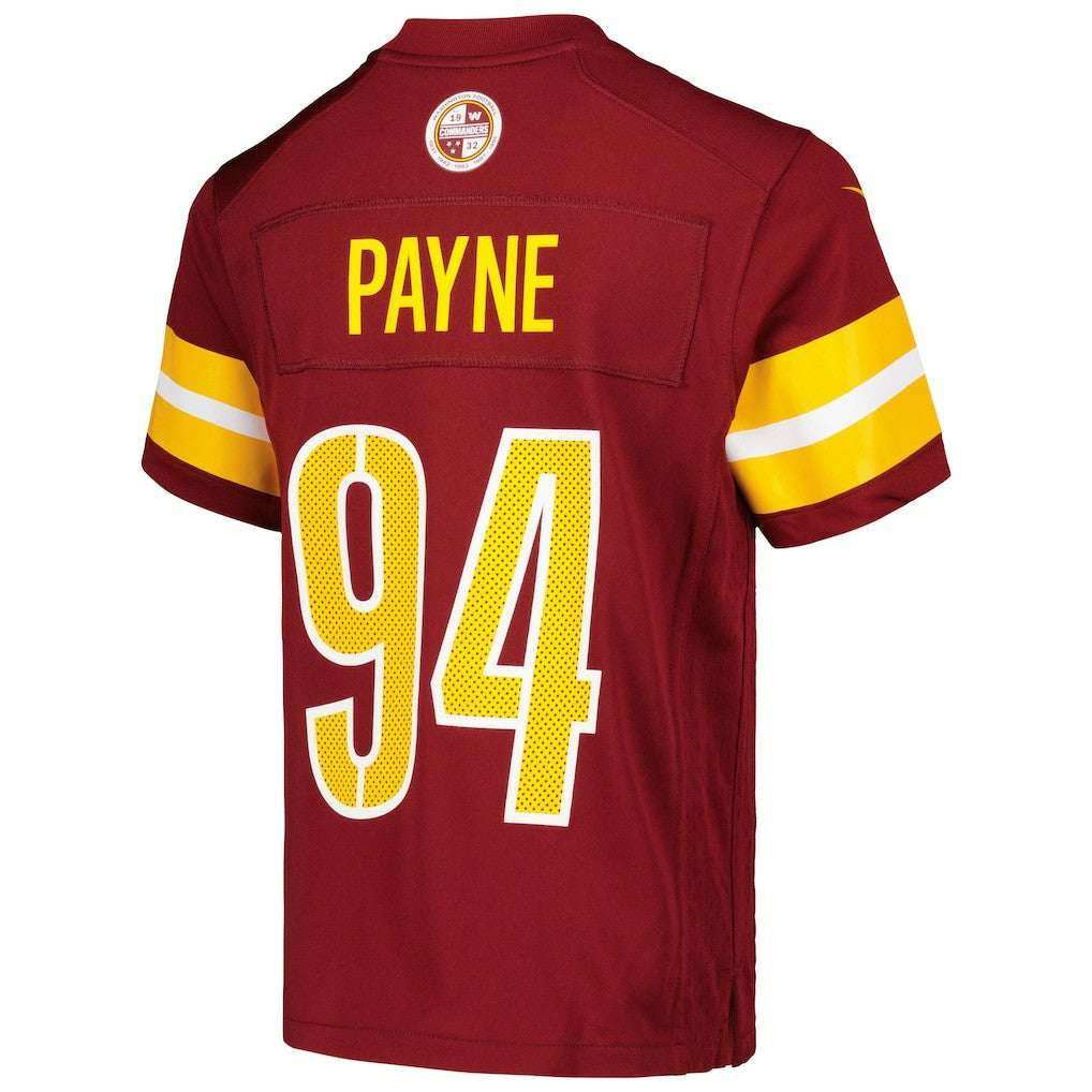 Daron Payne Washington Commanders Youth Game Jersey - Burgundy on sale