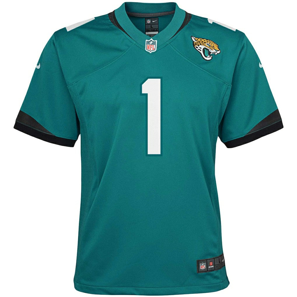 Travis Etienne Jacksonville Jaguars Youth Game Jersey - Teal sale