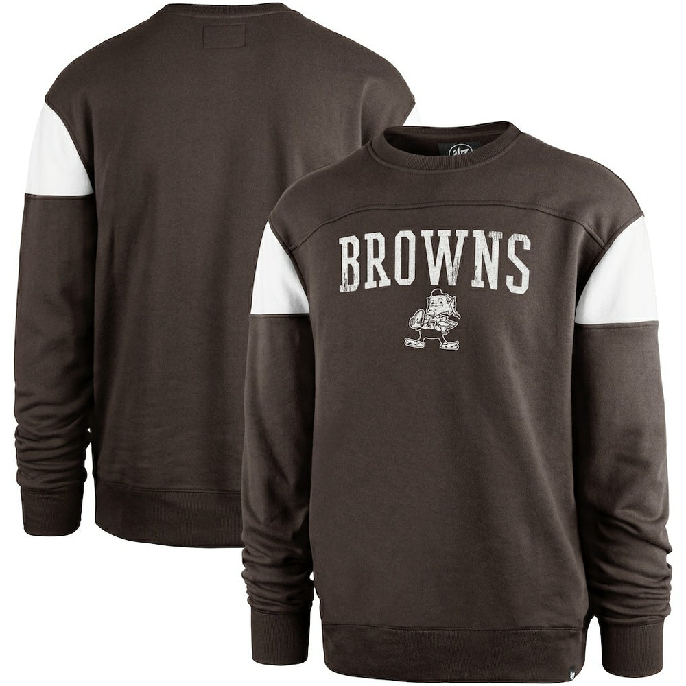 Cleveland Browns '47 Groundbreaker Onset Pullover Sweatshirt - Brown outlet