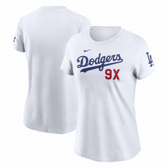 Los Angeles Dodgers Women's 9X Champions T-Shirt White