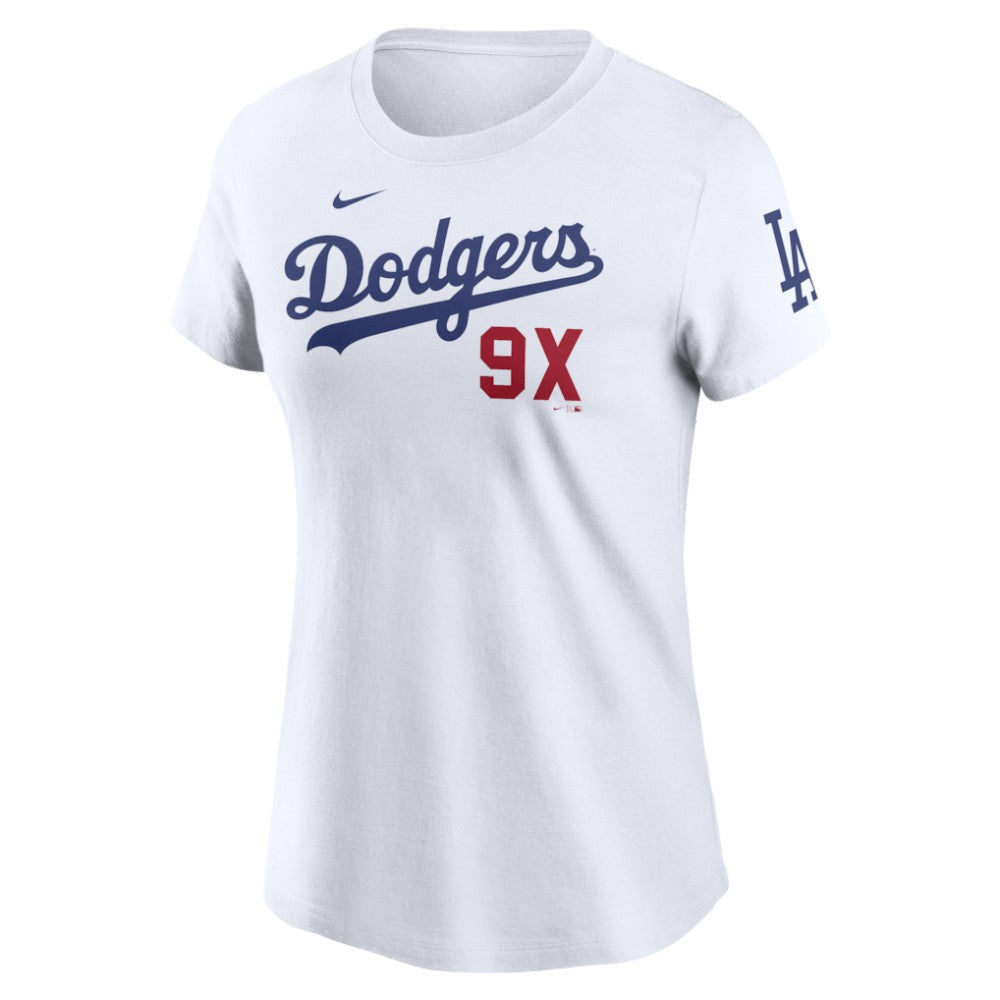 Los Angeles Dodgers Women's 9X Champions T-Shirt White