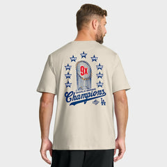 Los Angeles Dodgers Local 9x Champs T-Shirt Tan