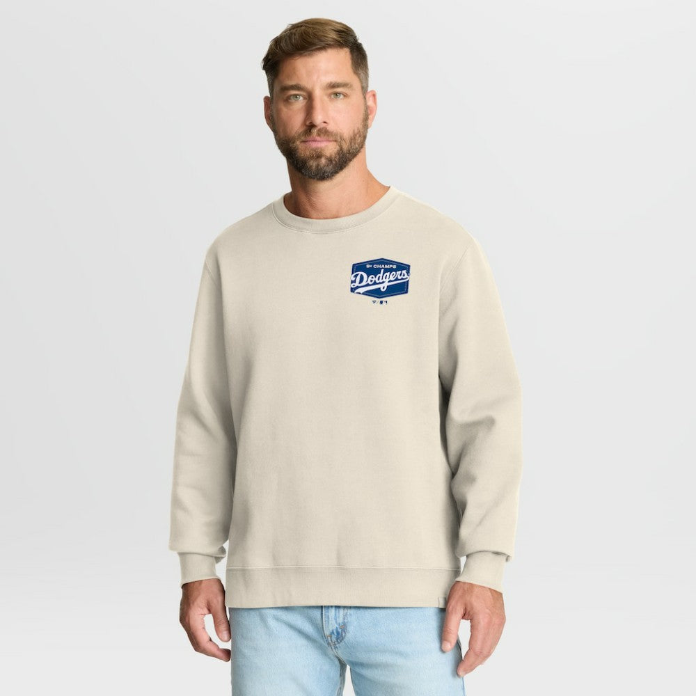 Los Angeles Dodgers 9x Champs Crewneck Sweatshirt Tan