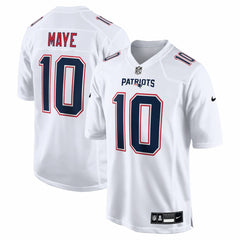 Drake Maye New England Patriots Game Jersey - Tundra White for sale