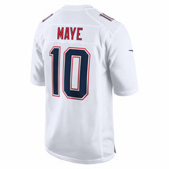 Drake Maye New England Patriots Game Jersey - Tundra White for sale