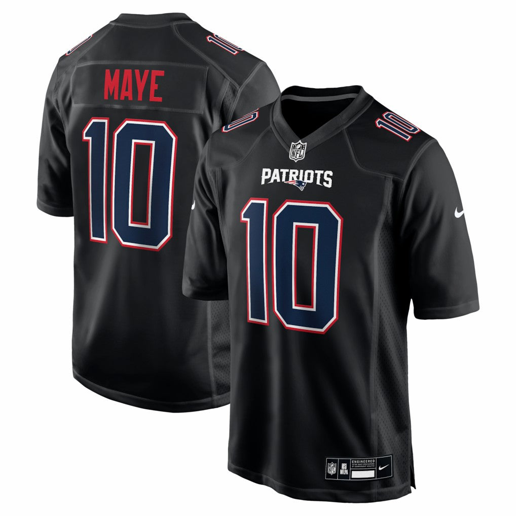 Drake Maye New England Patriots Game Jersey - Carbon Black online