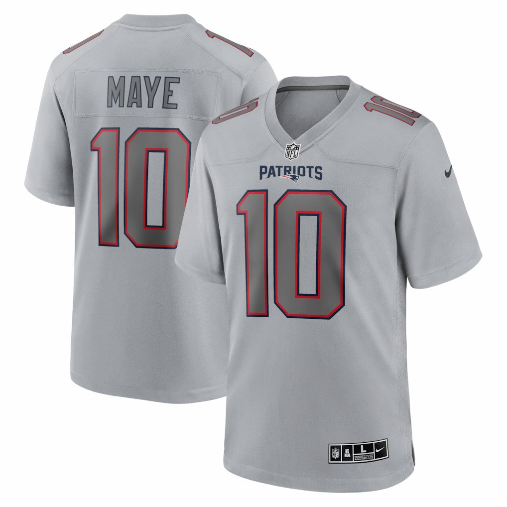 Drake Maye New England Patriots Atmosphere Fashion Game Jersey - Gray online