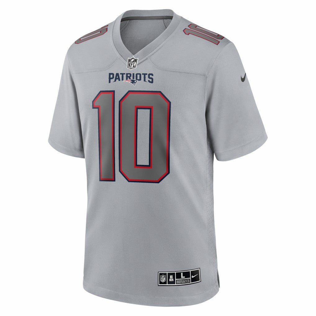 Drake Maye New England Patriots Atmosphere Fashion Game Jersey - Gray online