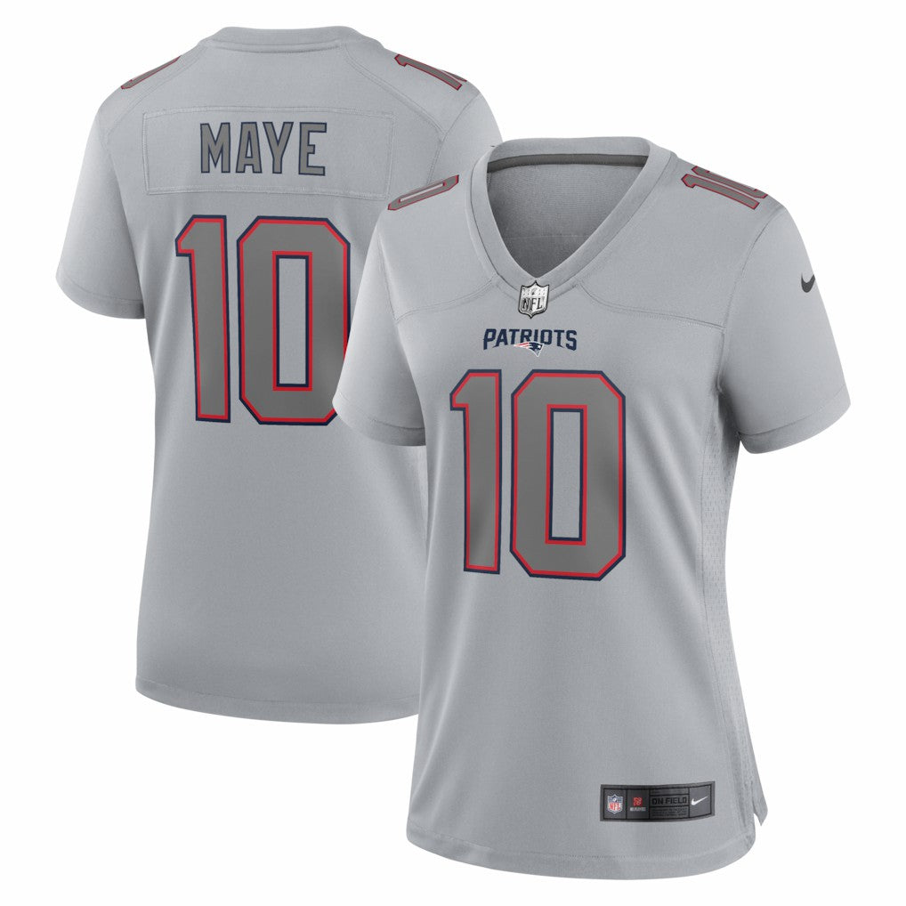 Drake Maye New England Patriots Women's Fashion Atmosphere Fashion Game Jersey - Gray sale