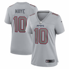 Drake Maye New England Patriots Women's Fashion Atmosphere Fashion Game Jersey - Gray sale