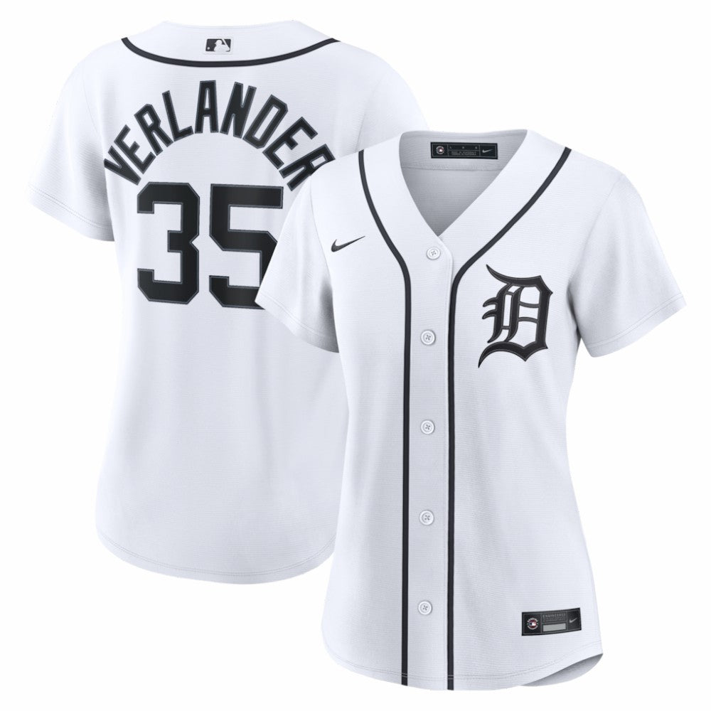 Justin Verlander Detroit Tigers Women's Home Replica Jersey White
