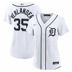 Justin Verlander Detroit Tigers Women's Home Replica Jersey White