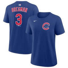 Alex Bregman Chicago Cubs Women's Name & Number T-Shirt Royal