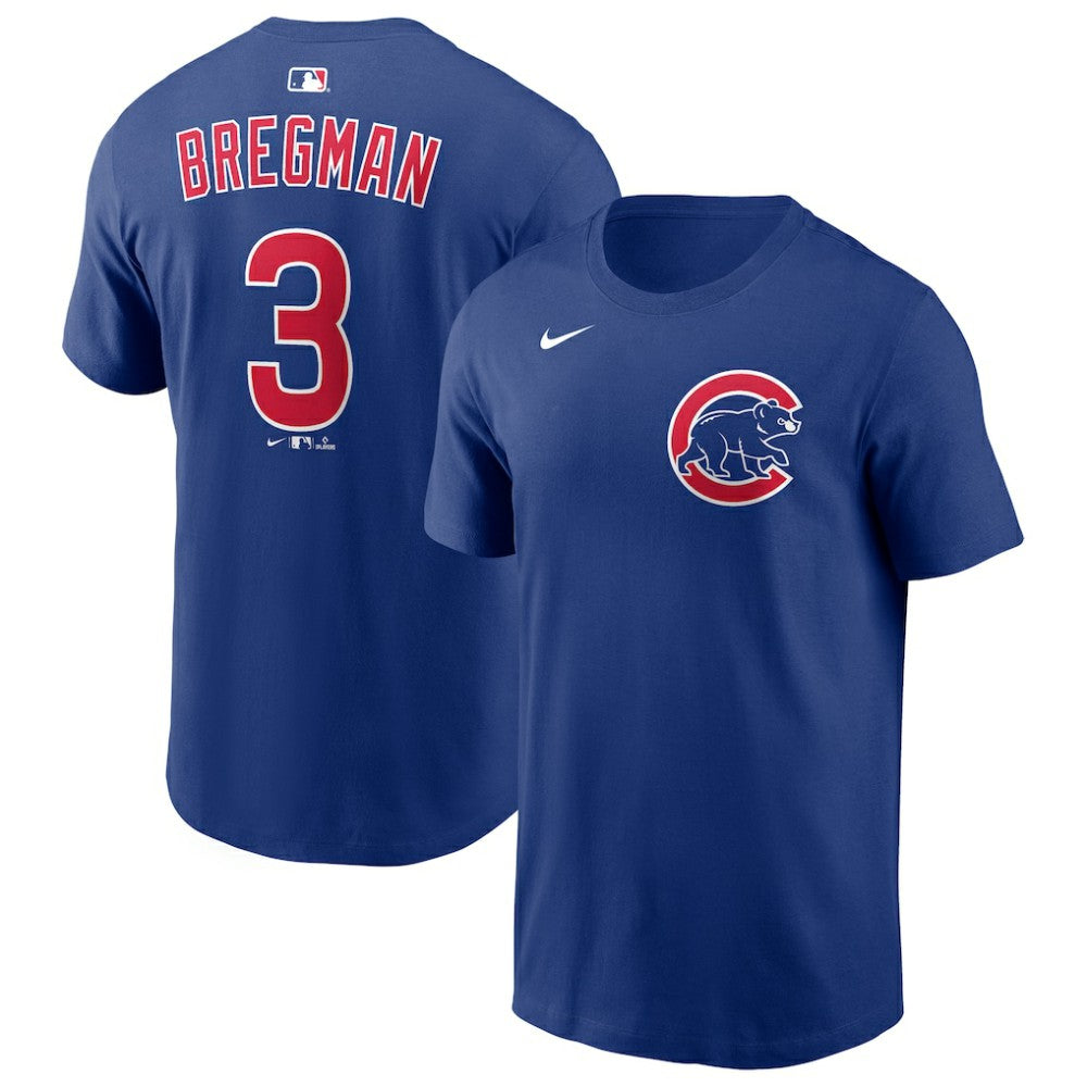 Alex Bregman Chicago Cubs Home Name & Number T-Shirt Royal