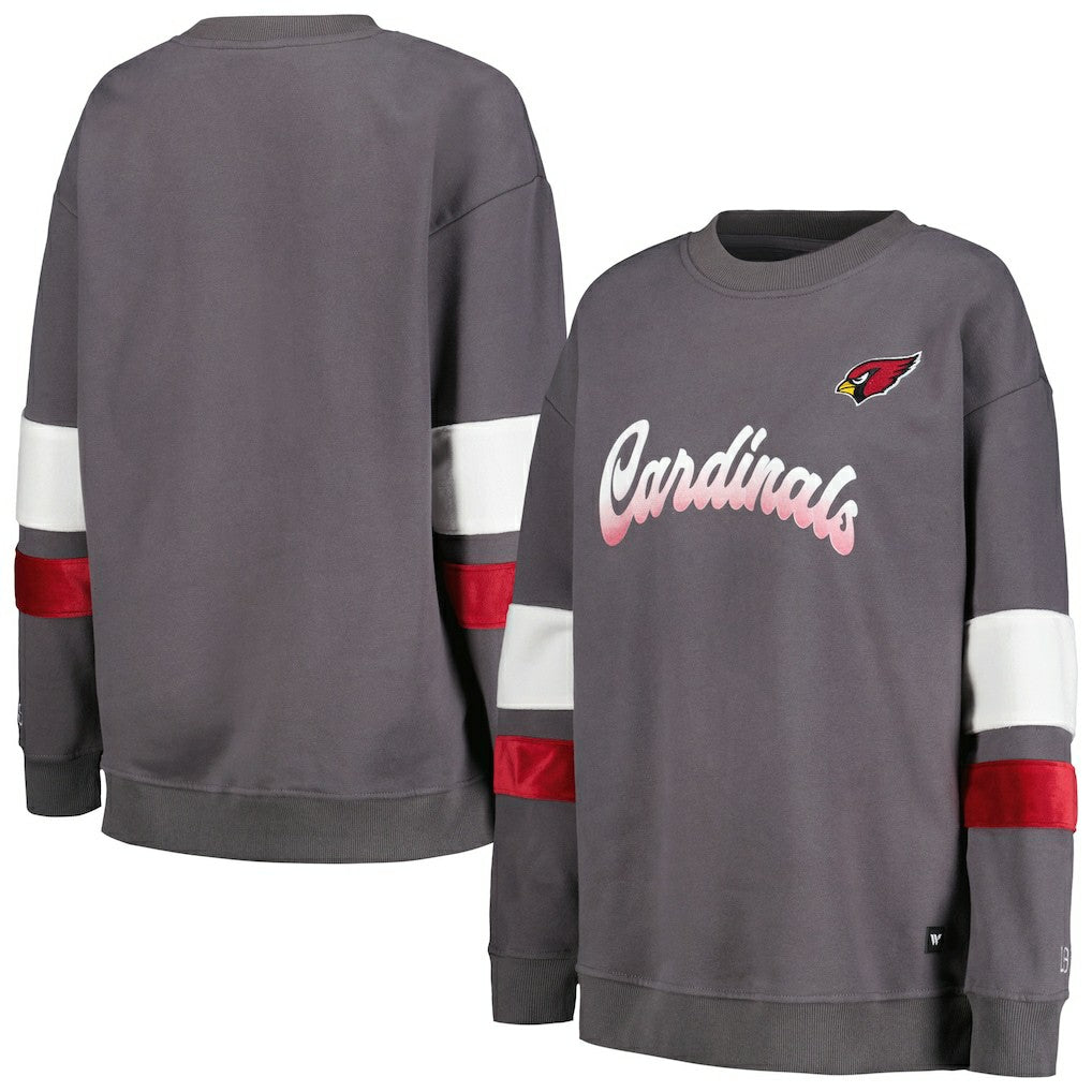 Arizona Cardinals The Wild Collective Women's Fleece Pullover Sweatshirt - Charcoal online