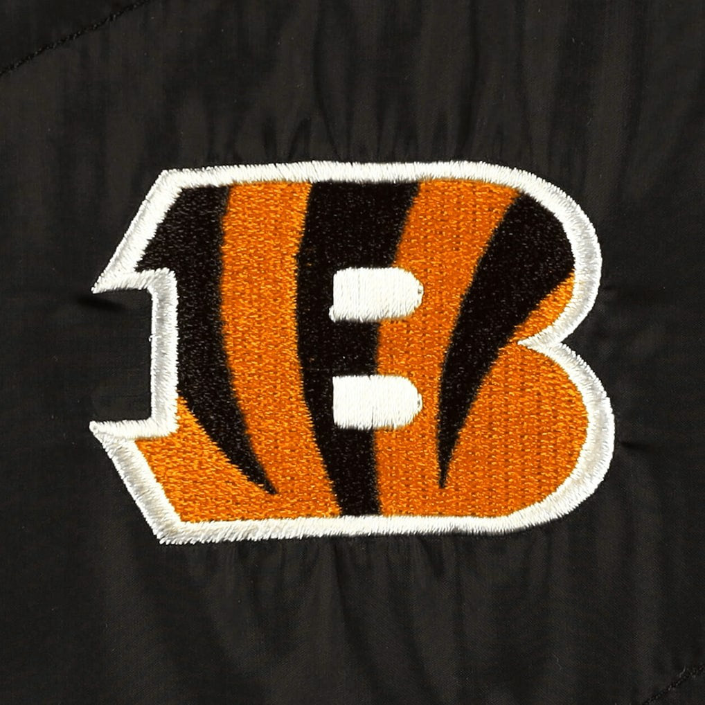 Cincinnati Bengals The Wild Collective Women's Puffer Full-Zip Hoodie - Black for sale