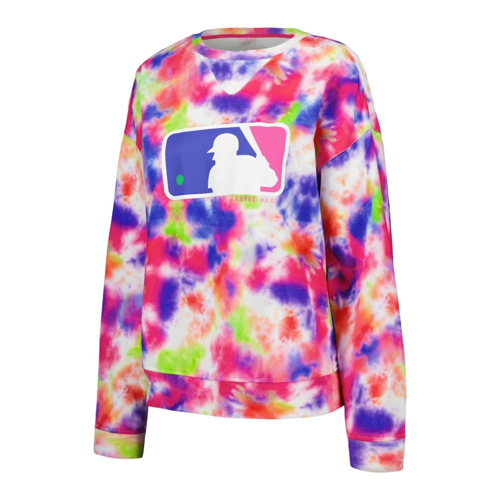 MLB Batterman Terez Neon Tie-Dye Pullover Sweatshirt