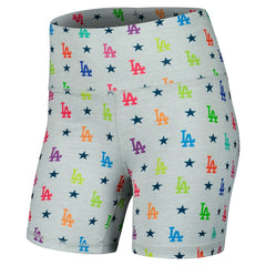 Los Angeles Dodgers Terez Women's TLC Rainbow Shorts Gray